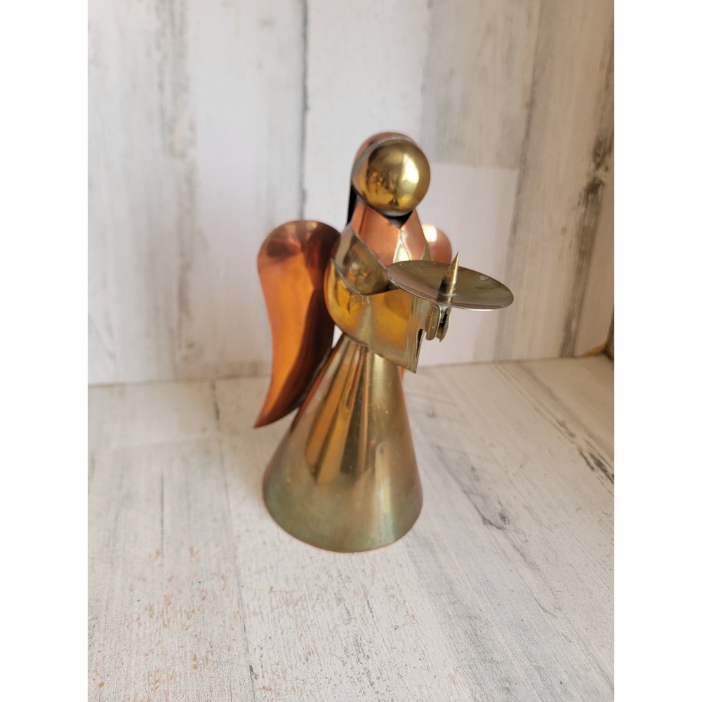 Vintage brass angel cherub candle holder praying metal Unique Home decor